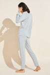 Gisele TENCEL™ Modal Tuxedo Slim PJ Set - Heather Grey/Sorbet Pink