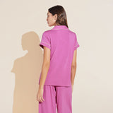 Eberjey Gisele TENCEL™ Modal Short Sleeve Cropped PJ Set - Italian Rose/Ivory