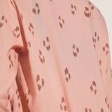 Eberjey Organic Sandwashed Cotton Printed Long PJ Set - Animal Spot Rose Cloud