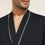 Eberjey William TENCEL™ Modal Robe - Black/Ivory