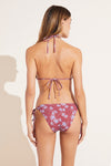 Nessa Printed Textured Bikini Top - Brick/Delphinium
