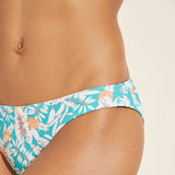 Eberjey Annia Printed Textured Bikini Bottom - Ocean Bay/Multi