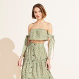 Eberjey Nolita Organic Cotton Voile Beach Skirt - Pear/Ivory