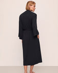 Model is wearing Gisele Tencel™ Modal Everyday Robe in Black
