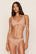 Model is wearing Pima Cotton Thong in Sunkissed