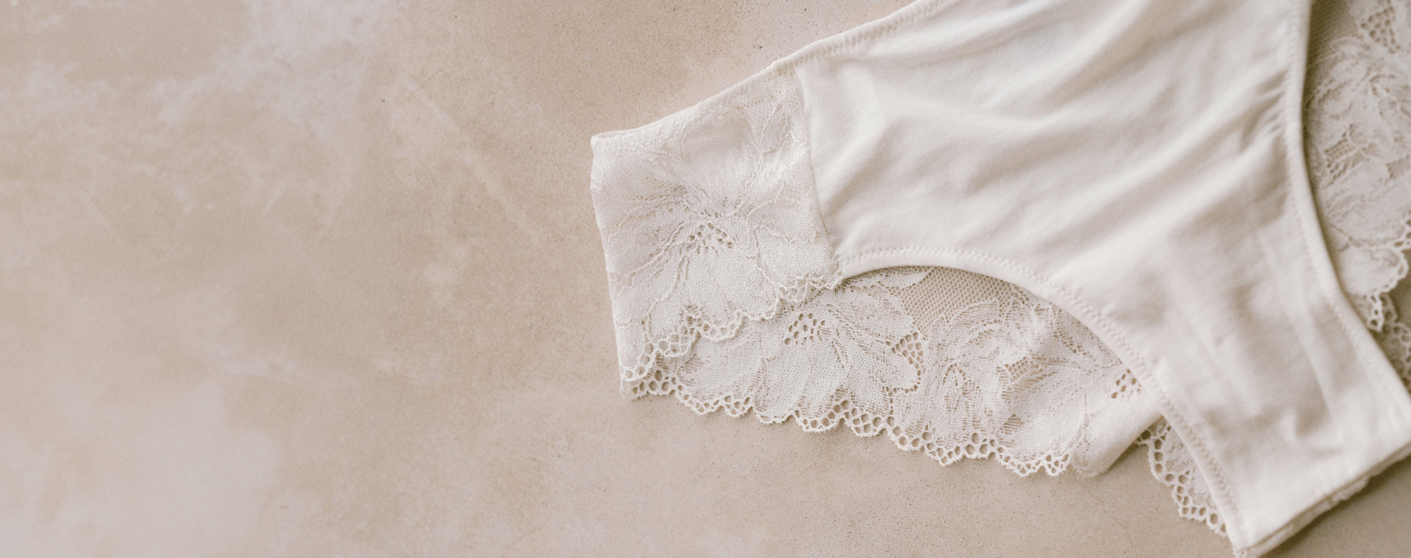 Image of recycled Lace brief in Ivory