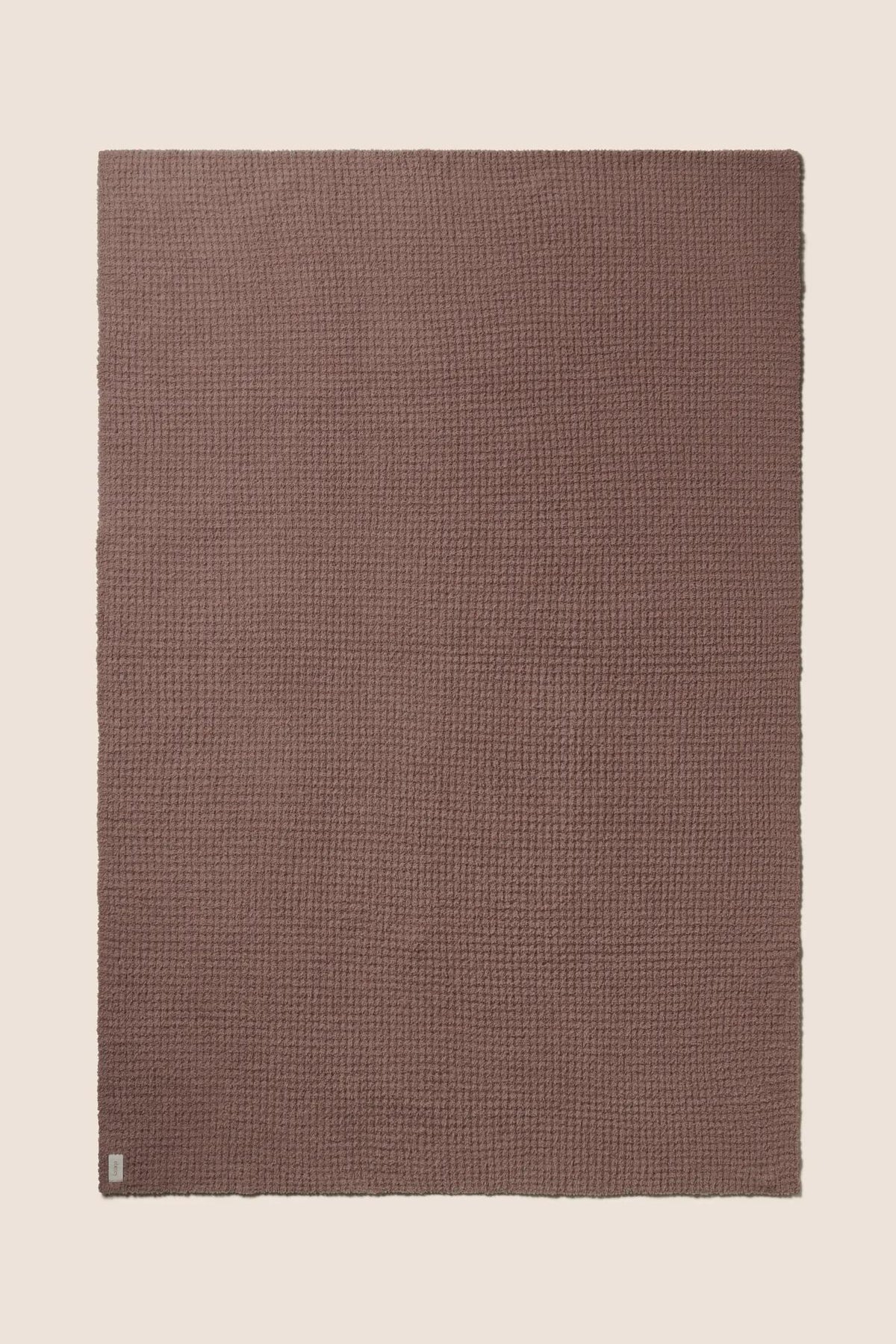Recycled Boucle Waffle Blanket in Deep Taupe