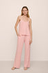 Model is wearing Gisele TENCEL™ Modal Cami & Pant PJ Set in  Silver Pink