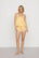 Model is wearing Washable Silk Lace Cami & Short Set in Sunbeam/Champagne