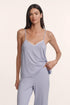 Model is wearing Frida TENCEL™ Modal Cami & Pant PJ Set in Lavender Dusk/Ivory