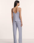 Model is wearing Frida TENCEL™ Modal Cami & Pant PJ Set in Lavender Dusk/Ivory