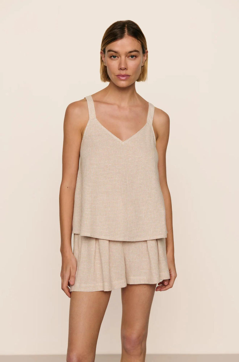 Linen Blend V Neck Cami – Eberjey