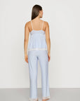 Model is wearing Isla TENCEL™ Modal Cami & Straight Leg Pant PJ Set in Regatta Stripe Summer Blue/Whi