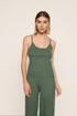 Model is wearing Pointelle Sweater Scoop Neck Cami  in  Desert Sage
