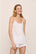 Model is wearing Gisele TENCEL™ Printed Modal Ruffle Cami & Shortie Short Set in SummerDaisyWhite
