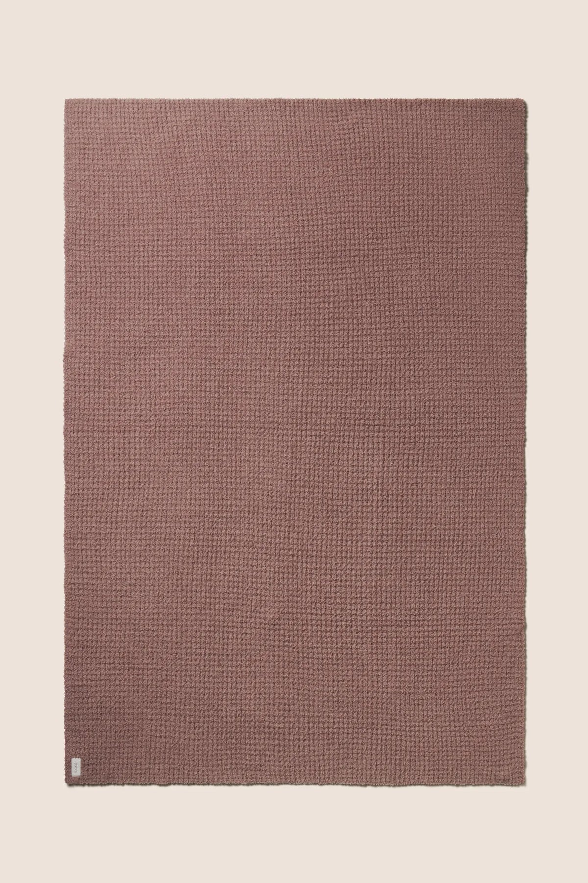 Recycled Boucle Waffle Blanket in Deep Taupe