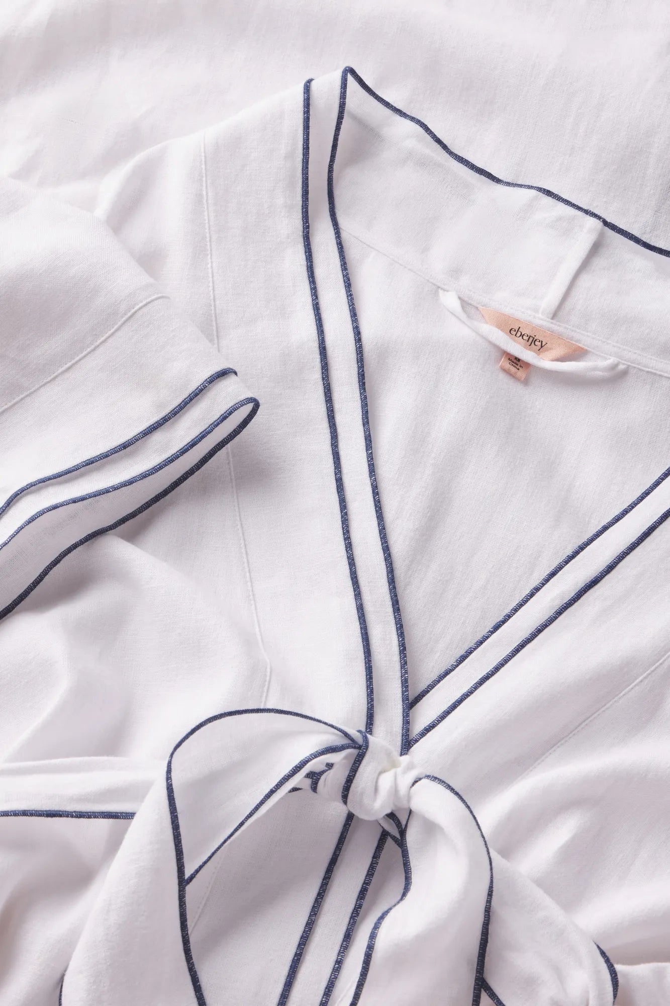 Linen Blend Long Sleeve Robe – Eberjey