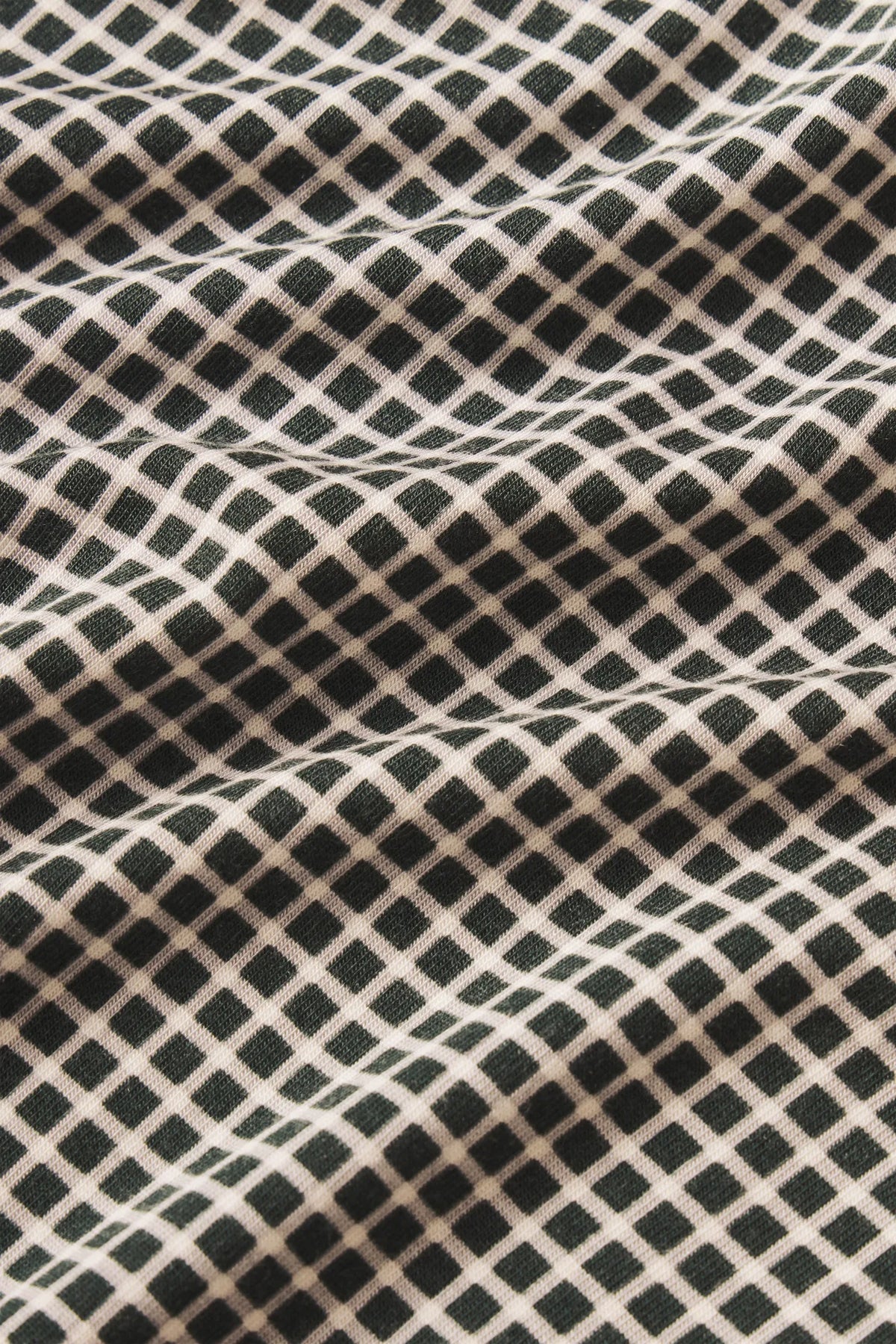 Gisele  Printed TENCEL™ Modal fabric in Cabin Check Pine/Ivory