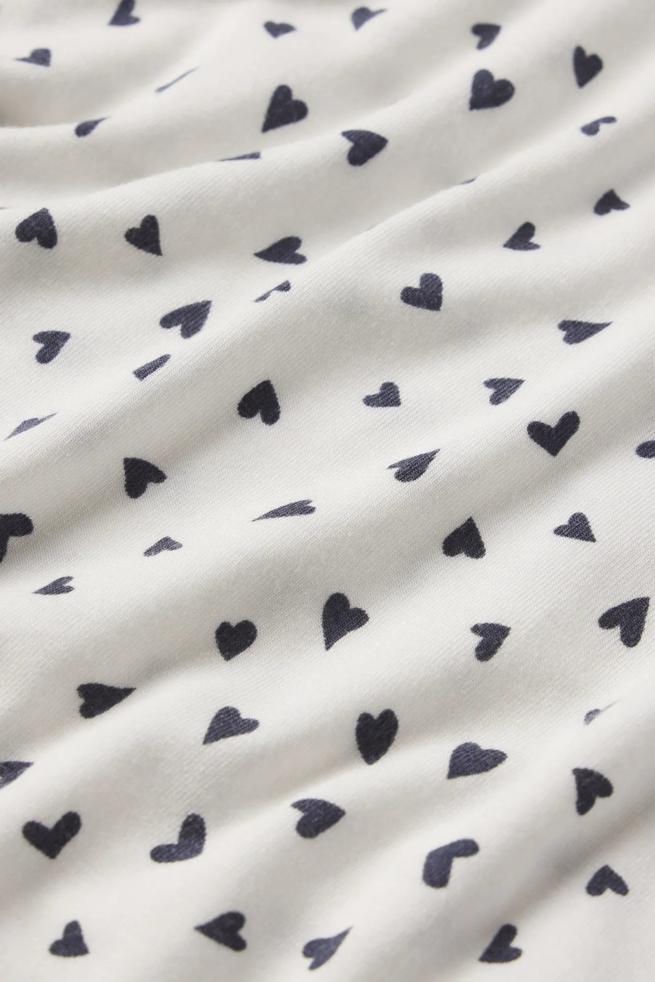 Fabric detail shot of Heart to Heart Black