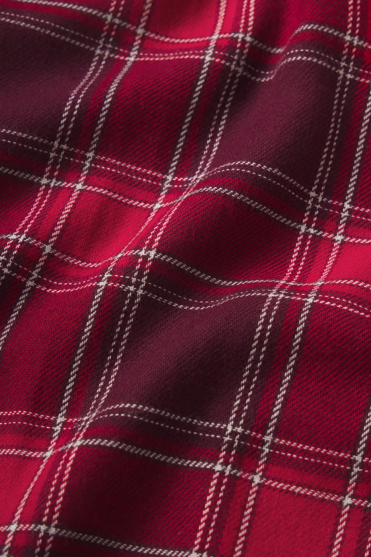 Flannel fabric in Oxford Check Holly Red/Wildberry