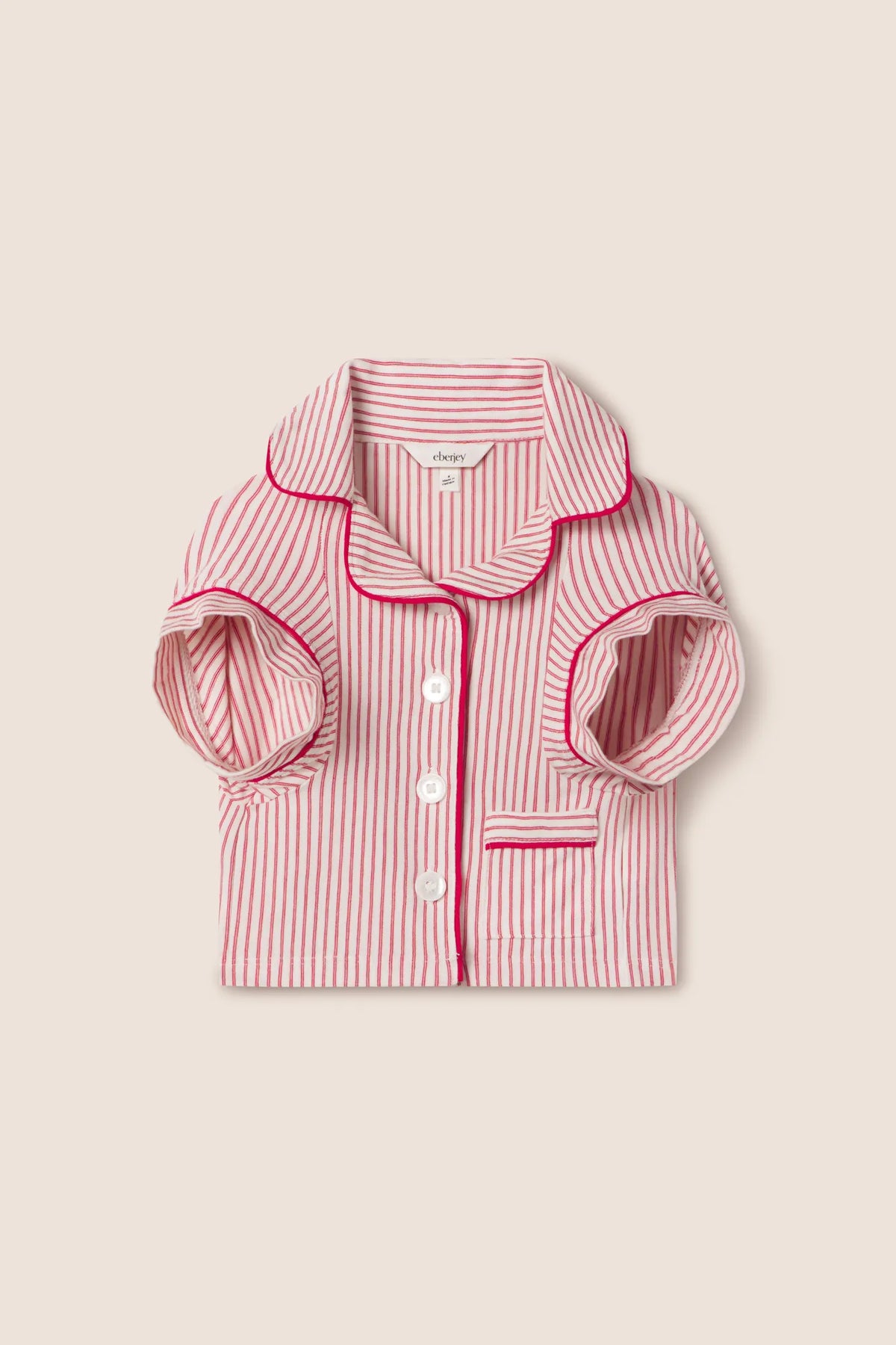 Pet PJ in Duo Stripe Holly Red