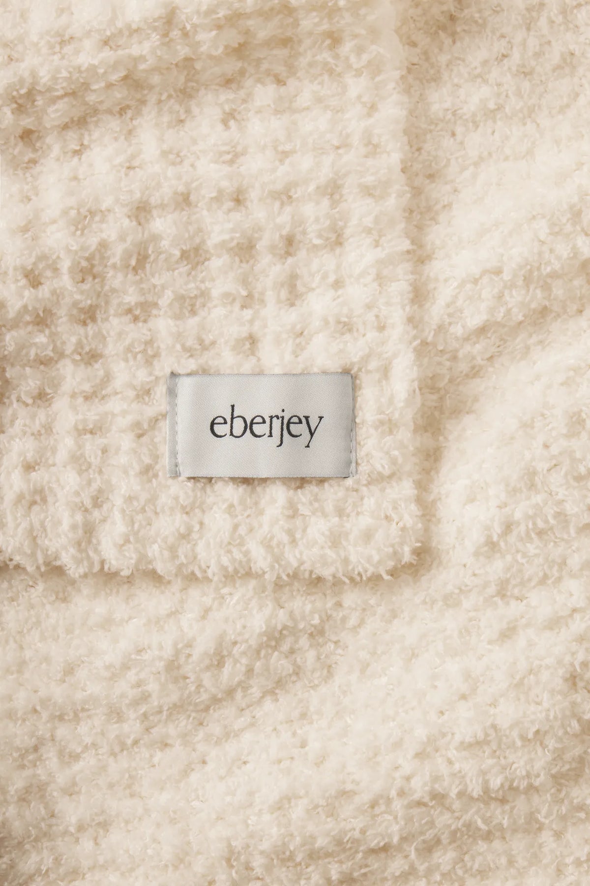 Image of Recycled Boucle Waffle Blanket in Ivory