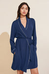 Gisele TENCEL™ Modal Robe - Navy/Ivory