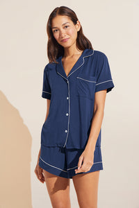 Gisele TENCEL™ Modal Relaxed Short PJ Set - Navy/Ivory
