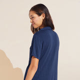 Eberjey Gisele TENCEL™ Modal Rib Relaxed Short PJ Set - Navy