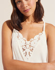 Model wears Naya TENCEL™ Modal Chemise in Ivory.