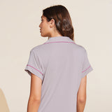 Eberjey Gisele TENCEL™ Modal Shortie Short PJ Set - Purple Dust/Italian Rose