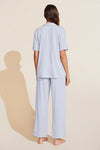 Gisele TENCEL™ Modal Short Sleeve & Pant PJ Set - Ice Blue/Ivory