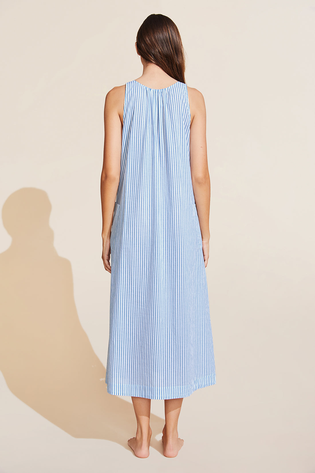 Organic Sandwashed Cotton Two-Way Dress - Nautico Stripe Azure