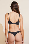Soft Stretch Recycled Lace Thong - Black