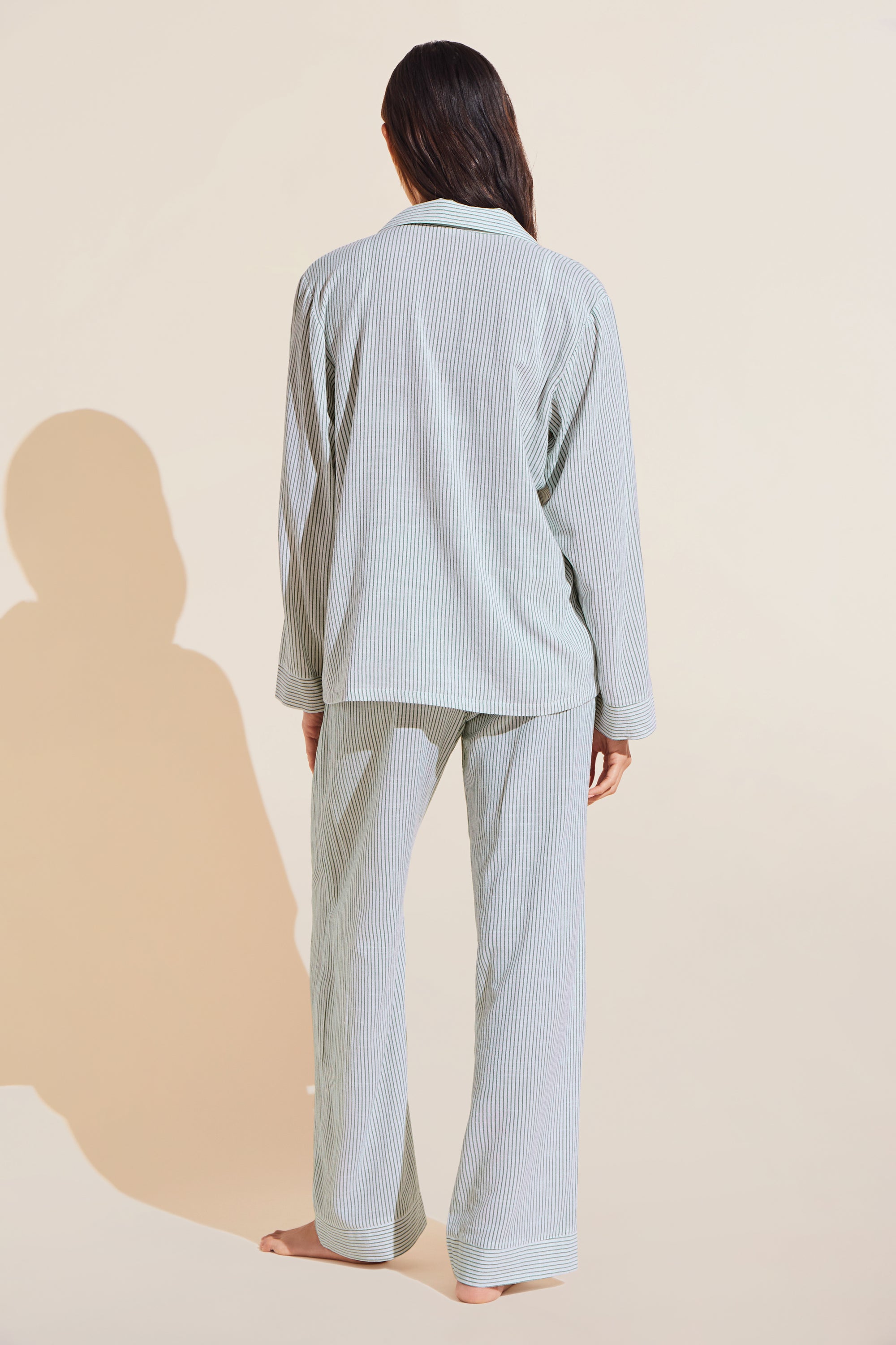 Forest Striped on White PJ Set Forest Striped on White PJ Set