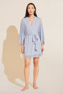 Model wears Mariana TENCEL™ Modal Robe in Ice Blue.