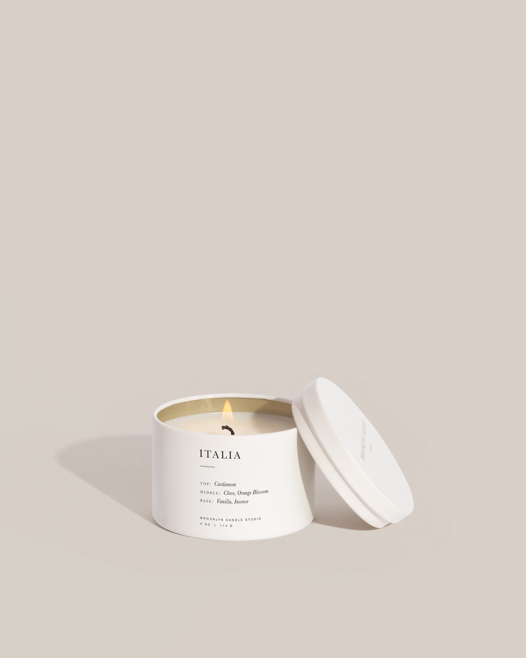 Image of Brooklyn Candle Tin Travel Candle in Italia