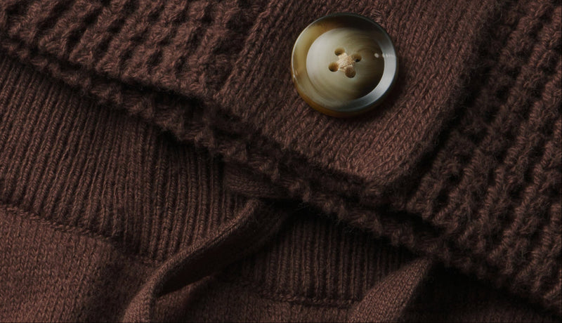 image of recycled sweater in chocolate