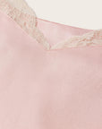 Image of Washable Silk Lace Cami & Short Set in Pale Pink/Champagne
