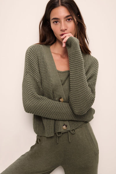 (取寄) エバージェイ レディース リサイクル セーター - ザ クロップド カーディガン Eberjey women Recycled Sweater - The Cropped Cardigan Oat Recycled Sweater Cropped Cardigan – Eberjey