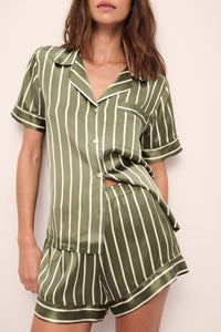 Inez Washable Silk Printed Short PJ Set