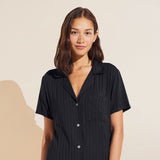 Eberjey Gisele TENCEL™ Modal Rib Relaxed Short PJ Set - Black