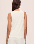 Model is wearing Gisele TENCEL™ Modal Everyday Tank in ivory.