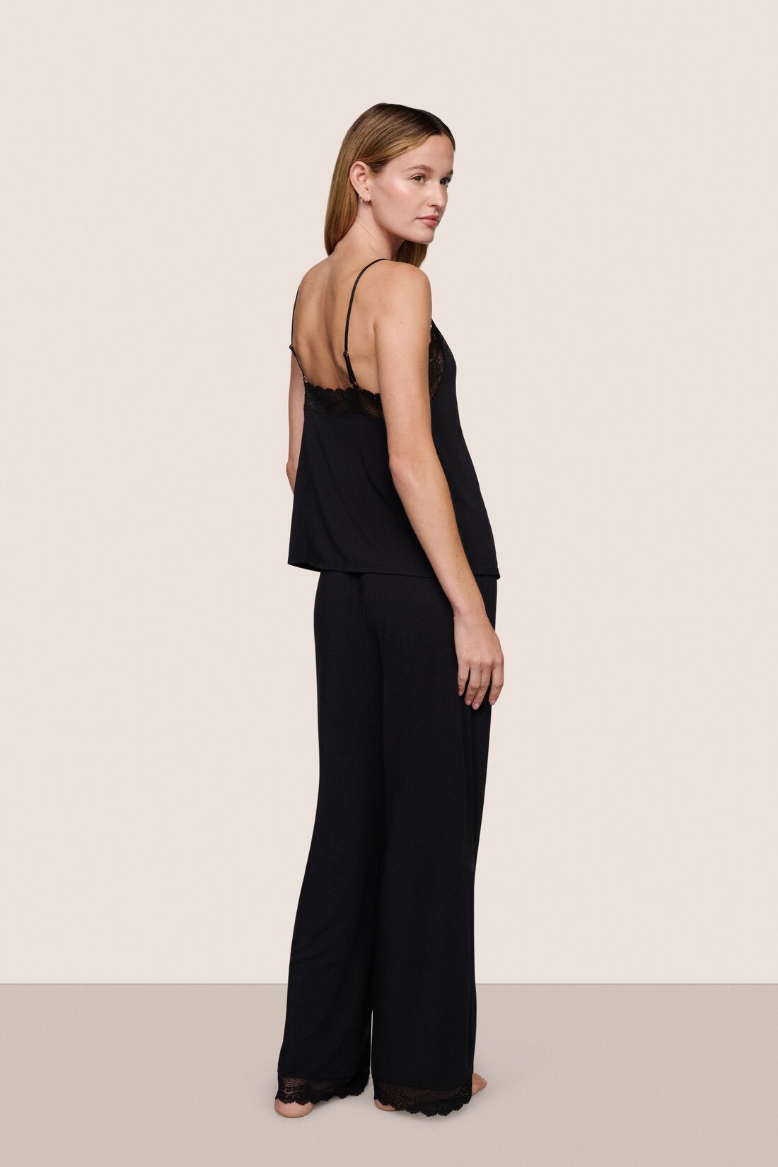 image of Lara TENCEL™ Modal Cami & Pant PJ Set in Black