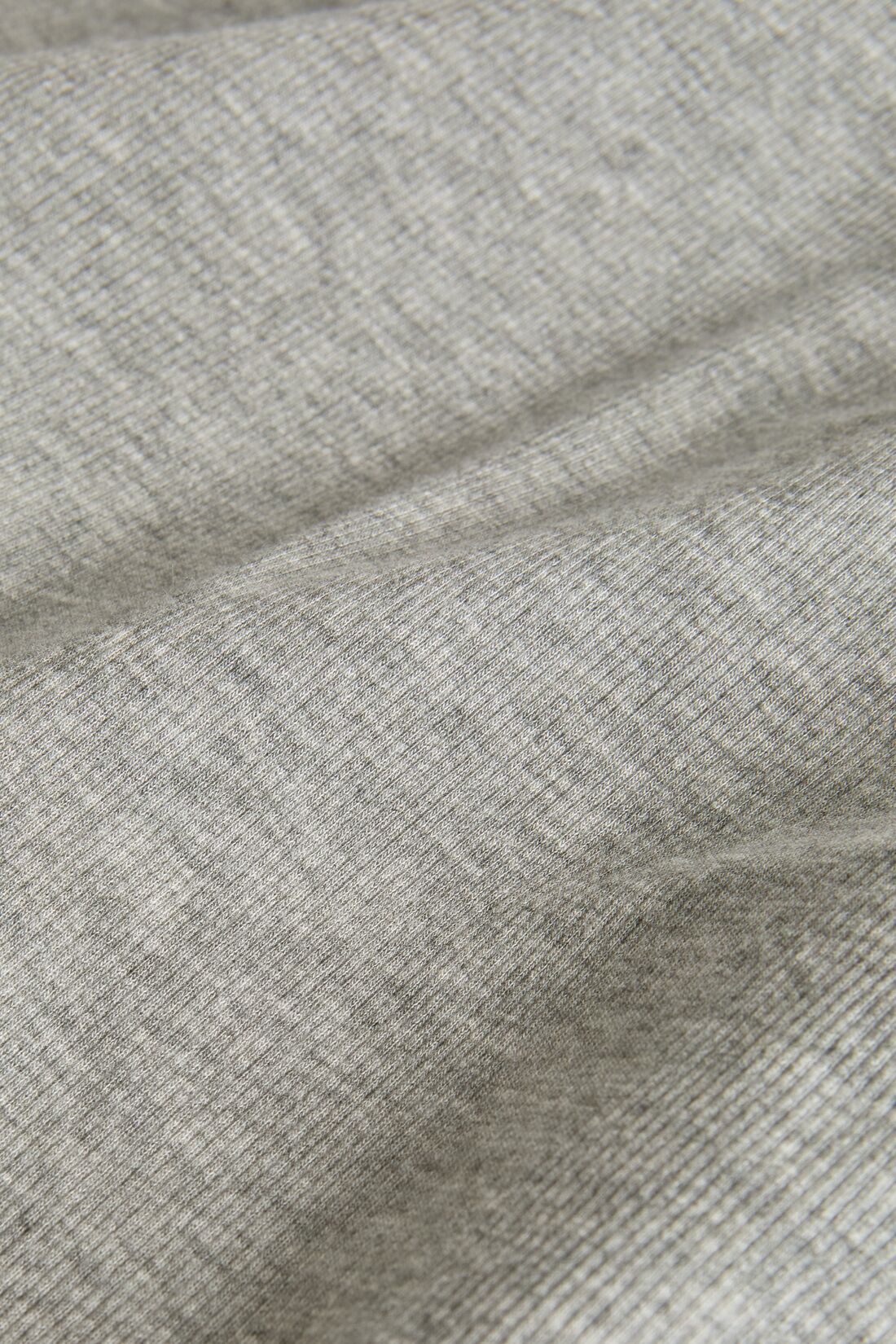 Fabric detail shot of dream rib in Dark Heather Grey