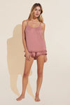 Gisele TENCEL™ Modal Ruffle Cami & Shortie Short Set - Old Rose