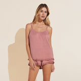 Eberjey Gisele TENCEL™ Modal Ruffle Cami & Shortie Short Set - Old Rose