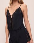 Detail image of Lara TENCEL™ Modal Romper in black