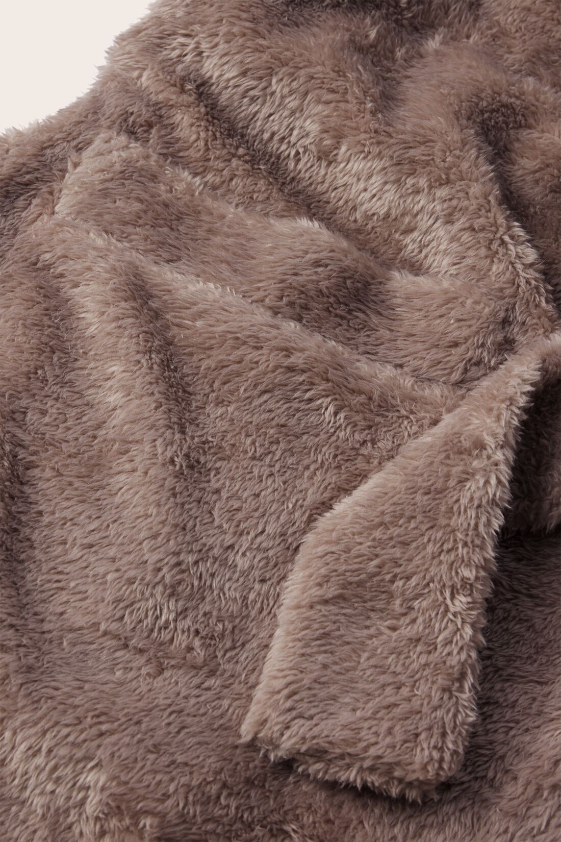 Detail image of fabric of Renew Plush Robe in Toffee