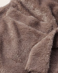 Detail image of fabric of Renew Plush Robe in Toffee